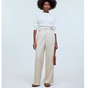 NWT Madewell The Harlow Wide-Leg Pant Light tan SZ 4
